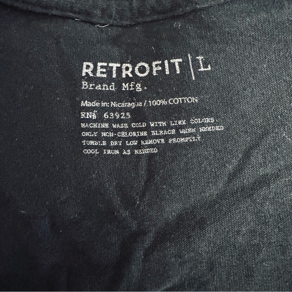 Retrofit Brand Mfg. Smooth Sailing Graphic Men Black Crew Neck T-Shirt Size M - Picture 10 of 11